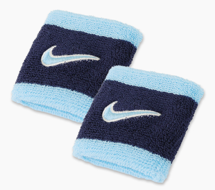 Nike Swoosh Classic Wristband Tennis Racket Sports Wrist Band 2pcs II530... - $36.53