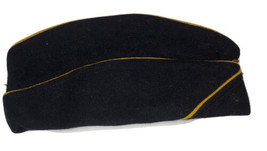 Military Cap Navy Blue W/ Yellow Accents Vintage - £14.70 GBP