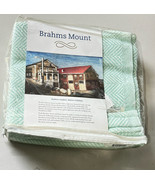 Brahms Mount Penobscot Baby Blanket White &amp; Light Green - $185.22 CAD