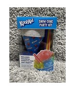 Kool Aid Snow Cone Party Kit 20 Cups &amp; 20 Spoon Straws New - £7.19 GBP