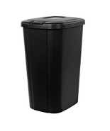 13.3 Gallon Trash Can, Plastic Touch Top Kitchen Trash Can, Black - $374.21 MXN