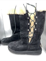 UGG Boots Side Lace Up Warm Comfy Sz 7 Sheep Skin Excellent Condition !!!! - £86.30 GBP