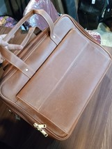 Men&#39;s Leather Laptop Bag Office Shoulder Brown Handbag Briefcase Women a... - £133.41 GBP