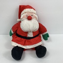 Vintage Soft N Silky Nylon Santa Claus Plush Puffy Parachute Stuffed Animal Toy - £19.48 GBP