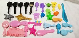 Lot Of 32 Plastic Doll Brushes Monster High Mlp Hair Accessories Vtg B9 - £12.44 GBP