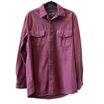 Grizzly Mountain Men’s Flannel Button Down Long Sleeve Shirt Maroon Size M - £21.98 GBP