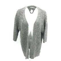 Kimchi Blue Urban Women&#39;s Chunky Knit Open Front Sweater Cardigan Size XS Gray - £19.24 GBP