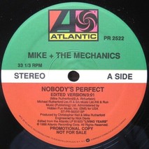 Mike + The Mechanics ‎– Nobody&#39;s Perfect 12&quot; Vinyl 1988 - $3.95