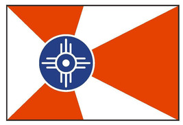 Wichita Kansas Vinyl City Flag Sticker Decal F554 - £1.55 GBP+