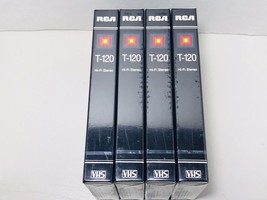 RCA VHS tape T-120 6 hours Premium Grade New Sealed Hi-Fi Stereo Lot of 4 - $12.86