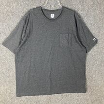 Russell Athletic T-Shirt Men&#39;s 3XL Short Sleeve Gray Cotton Blend Adults - $13.29