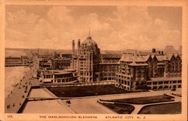 The Marlborough-Blenheim Hotel Atlantic New Jersey RARE  SEPIA Postcard BK55 - £4.63 GBP