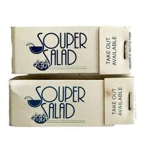 Souper Salad Restaurant Vintage Matchbooks Lot Of 2 New England Unused E11 - $19.99