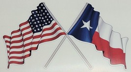 American Texas Flying Flags Set  stickers USA flying flags 2.5&quot; long Ref... - £2.33 GBP