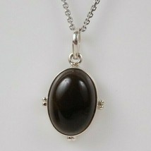 925 Silver Black Onyx Stone Beautiful Pendant Wonderful Necklace Women PartyGift - £24.62 GBP+