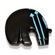 Kenric Laiwakete Silverado Jet Bear With Turquoise Inlays 29.15g Fetishes - $158.39
