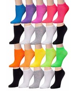 Tipi Toe Women&#39;s 20 Pairs Colorful Patterned Low Cut/No Show Socks, Red ... - $18.61