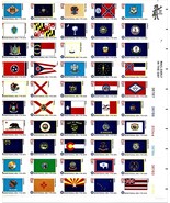 U S Stamps -  1976 USPS Full Sheet of 50 Bicentennial State Flags 13 Cen... - $20.50 CAD