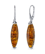 Sterling Silver Baltic Amber Teardrop Earrings - £82.39 GBP