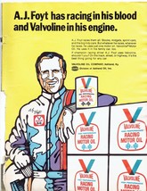 1973 Valvoline Print Ad Automobile A J Foyt 8.5&quot; x 11&quot; - £15.18 GBP