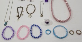 M) Vintage Junk Drawer Mixed Lot Children&#39;s Costume Doll Jewelry Ring Bracelet - £7.78 GBP