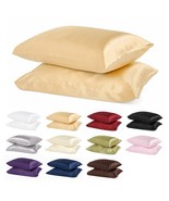 DreamHome Satin Standard Pillowcase, Gold, Pair - $8.89