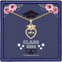 Graduation Gifts for Her 2024 - Graduation Cap Necklace Class of 2024 Graduation - £21.48 GBP