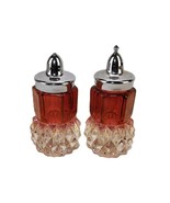 Kings Crown Red Ruby Diamond Point, Salt n Pepper Shakers, Vintage India... - $20.10 CAD