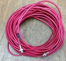 BELDEN  COAXIAL VIDEO CABLE 1505A BNC TO BNC 1C20 APPROX 65 FEET RED E10... - $928.45 MXN