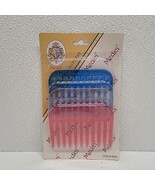 Vintage Royal Items Inc. Medici Wide Combs Sparkle Glitter Pink Blue Clear - $17.15 CAD