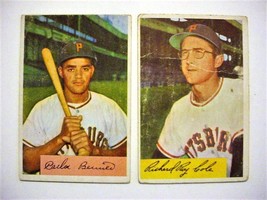 (2) 1954 Bowman Baseball Cards-#27 Cole and #171 Bernier-Ptrates - $6.00