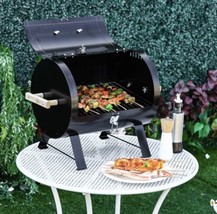 20&quot; Outdoor Tabletop BBQ Charcoal Grill Metal Free-Standing With Wooden Handle - £47.60 GBP