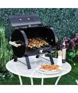 20&quot; Outdoor Tabletop BBQ Charcoal Grill Metal Free-Standing With Wooden ... - £47.45 GBP