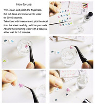 Nail Art Water Transfer Stickers Decal Purple Ribbon KoB-1537 - £2.34 GBP