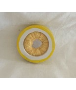 Teapot Yellow Ring Drip Catcher Round 1 3/4&quot; Diameter Unmarked - €6,00 EUR