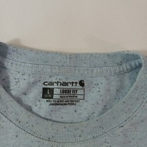 Carhartt 103067 H67 Loose Fit Women Force Cotton Speckled Blue T-Shirt L (12-14) image 4