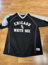 Chicago White Sox Jersey Size Large Men’s Black White V Neck Genuine Mer... - £19.72 GBP