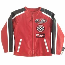 K-CHRISTIN, Marcia Collection, Kids Hip Biker Style, Leather Jacket, Red - $117.81+