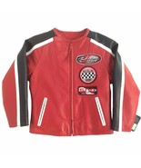 K-CHRISTIN, Marcia Collection, Kids Hip Biker Style, Leather Jacket, Red - £94.15 GBP+