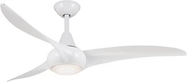 Minka-Aire F844-Wh, Light Wave, 52&quot; Ceiling Fan, White - £373.22 GBP