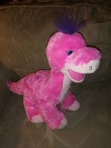 Build A Bear Workshop Pink Dinosaur Plush 16" Purple Spots BABW Dino Stuffed... - $24.74