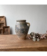 Antique Turkish Terracotta Vase - Vintage Pottery Clay Pot - £92.40 GBP