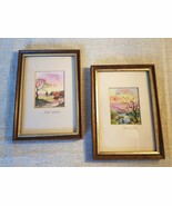Two Signed Colourful John Dimech Minature Paintings - $2,613.13 MXN