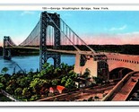 George Washington Bridge New York CIty NYC NY UNP WB Postcard N23 - $3.91