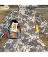 Emerald Sundae Girls XL 16 Drop Waist Dress Beanie 2 Pc Set Black Foil R... - €17,06 EUR