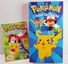 Pokemon Vol. 1: I Choose You Pikachu VHS 1998 Dubbed &amp; Electric Tale Mini Comic - £25.86 GBP