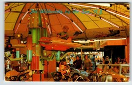 Wildwood By The Sea New Jersey Postcard Boardwalk Rides Retro Space Age Aircraft - £12.49 GBP