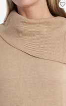 Women&#39;s Vince Camuto S/S Cowl Neck Tunic Sweater in Camel Sz Small - £23.67 GBP