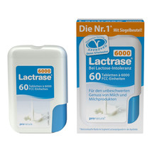 LACTRASE 6,000 FCC tablets in click dispenser 60 pieces - $94.00