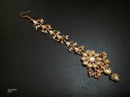 Indian Kundan Jewelry Set  Tikka Tika Women Bollywood New Design Beautiful 048q - £13.60 GBP